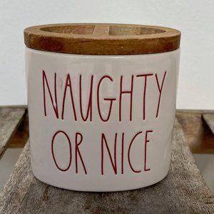 Rae Dunn “NAUGHTY OR NICE" Christmas Ceramic Toothbrush Holder